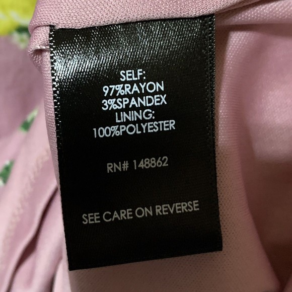 Torrid Midi Dress Size 1X Mauve Pink Lemon Novelty Print Challis Button Front - Picture 10 of 12